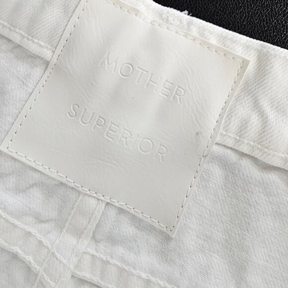 MOTHER Superior The Full Pipe Ankle Jeans in Picket Fence White, High Rise, 32 - Picture 13 of 13